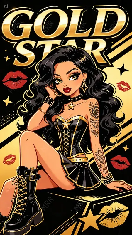 Bratz Style Cartoon Fashion Girls