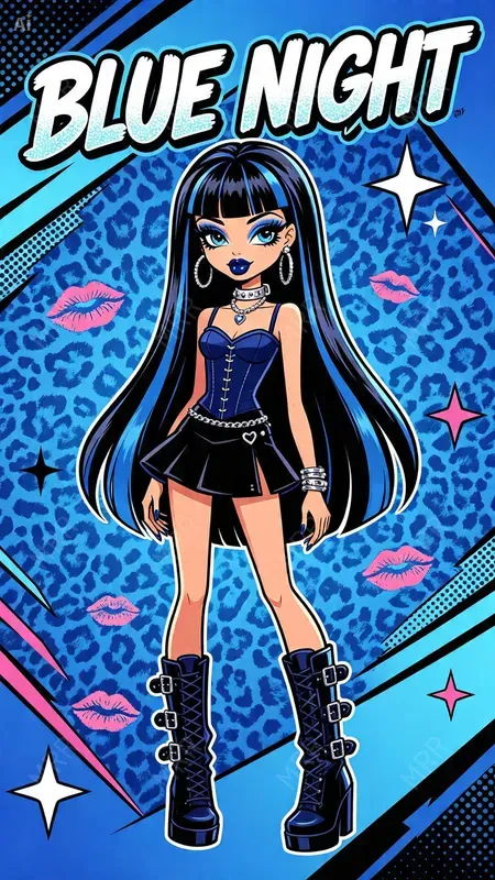 Bratz Style Cartoon Fashion Girls