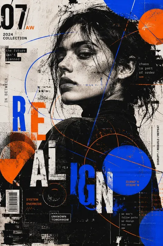 Postmodern Grunge Poster Art