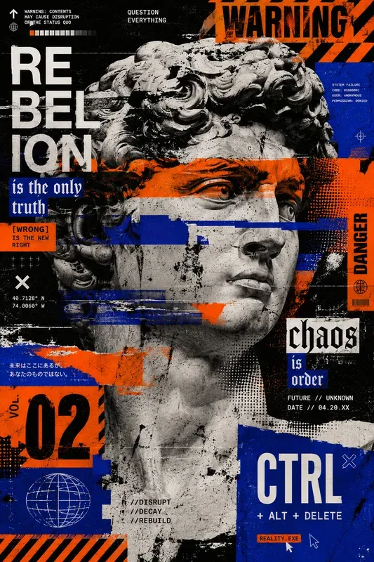 Postmodern Grunge Poster Art
