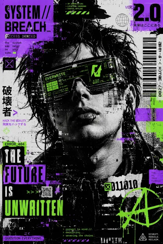 Postmodern Grunge Poster Art