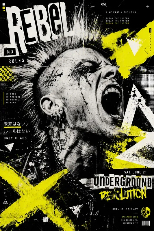Postmodern Grunge Poster Art