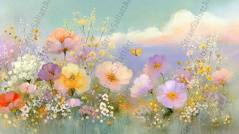 Summer Oil Landscape Tv Wallpaper Art