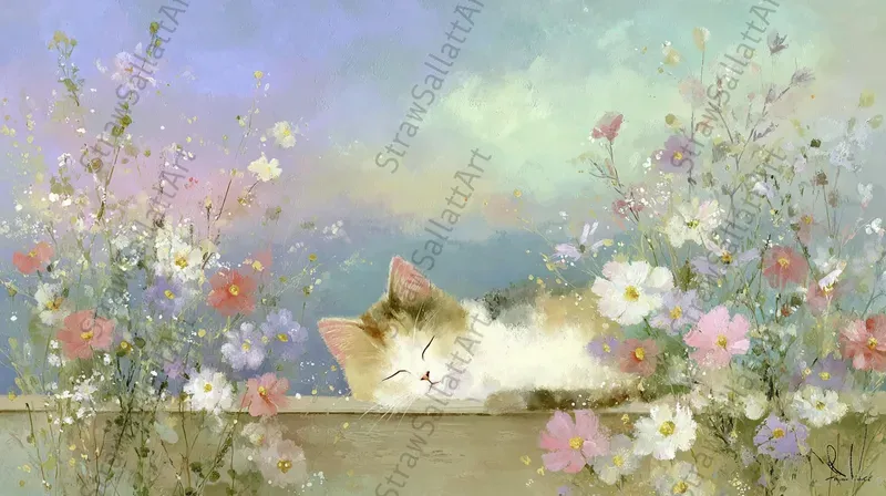 Summer Oil Landscape Tv Wallpaper Art