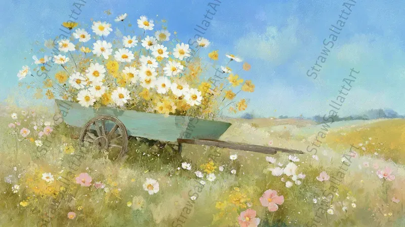 Summer Oil Landscape Tv Wallpaper Art