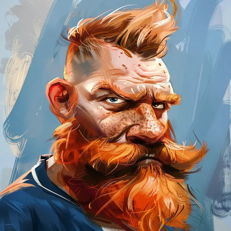 Exaggerated Caricature Portrait Art