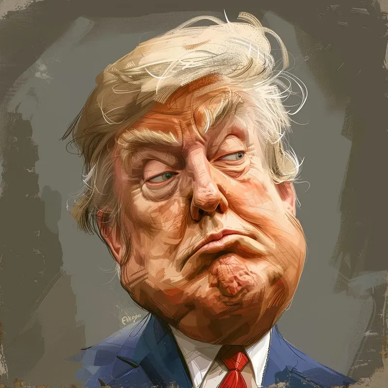 Exaggerated Caricature Portrait Art