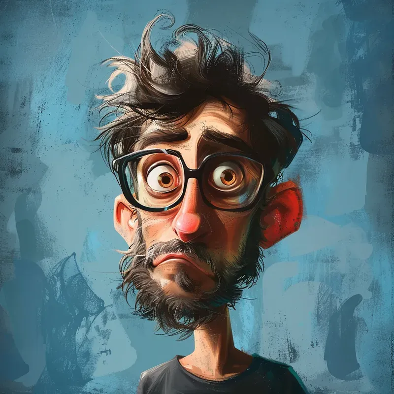 Exaggerated Caricature Portrait Art