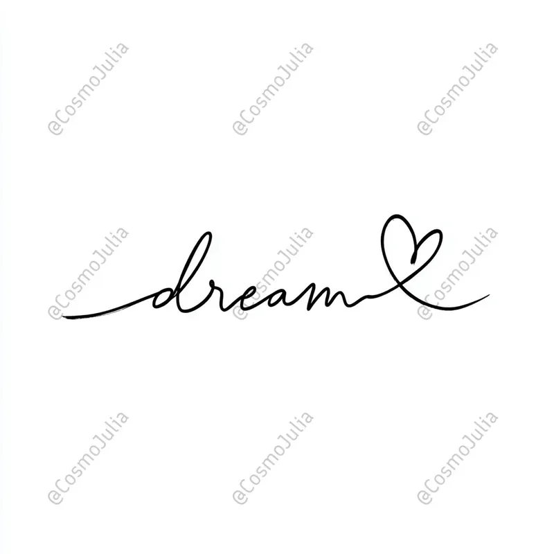 Minimalist Cursive One Line Typography