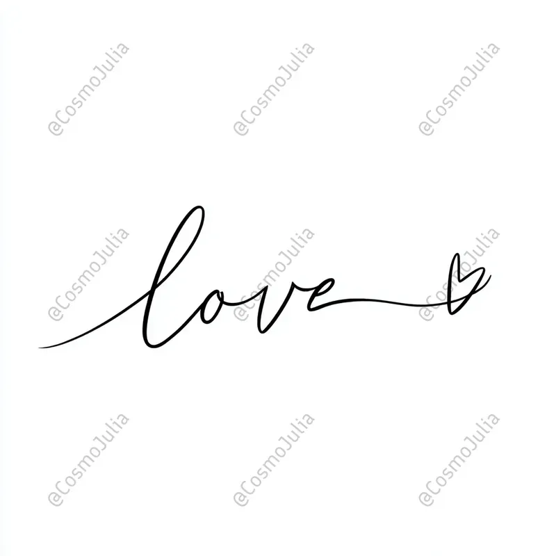 Minimalist Cursive One Line Typography