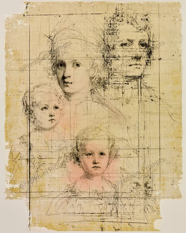 Old Mixed Media Sepia Sketches