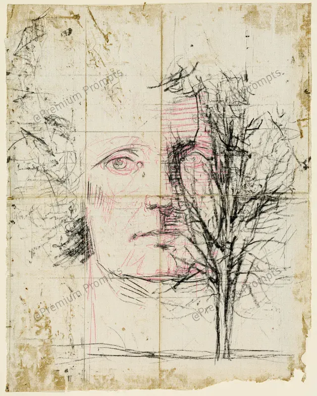 Old Mixed Media Sepia Sketches