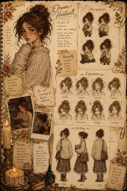 Vintage Character Sheets