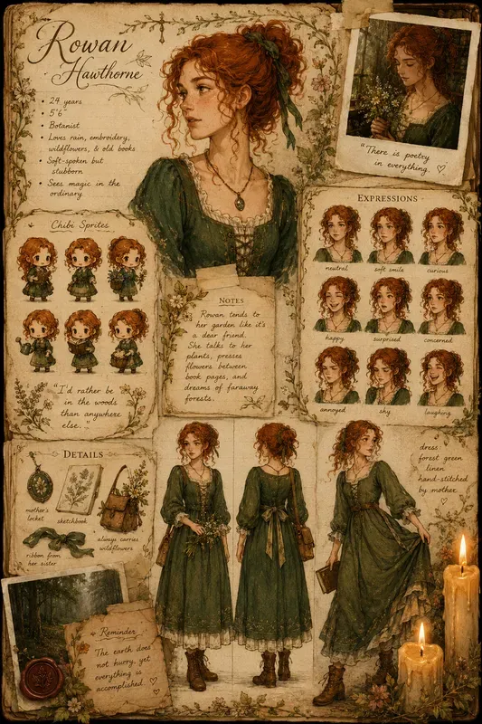 Vintage Character Sheets