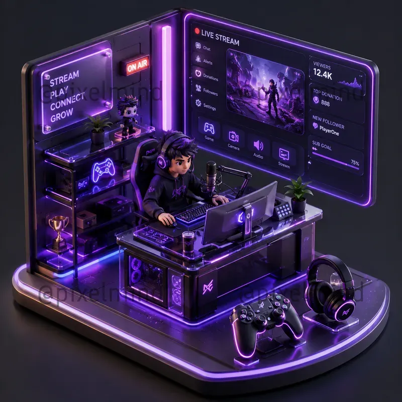 3d Isometric Streamer Avatar Studios