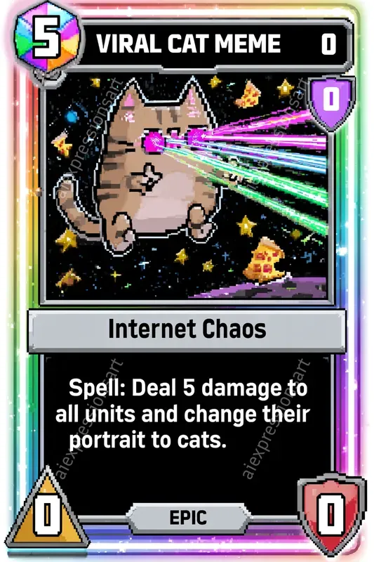 Satirical Digital Tcg Cards