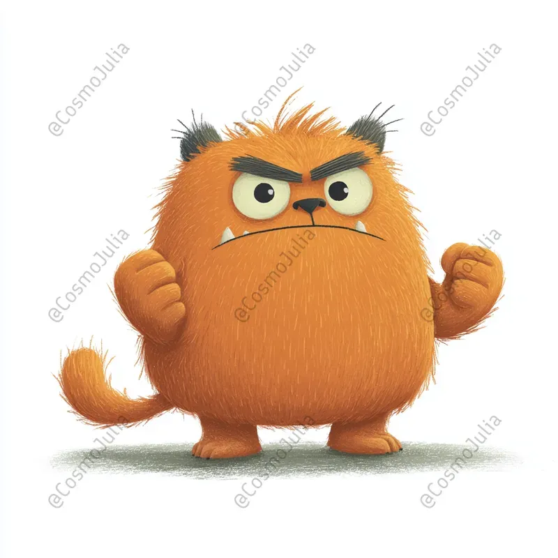 Cute Emotion Monster Character Clipart