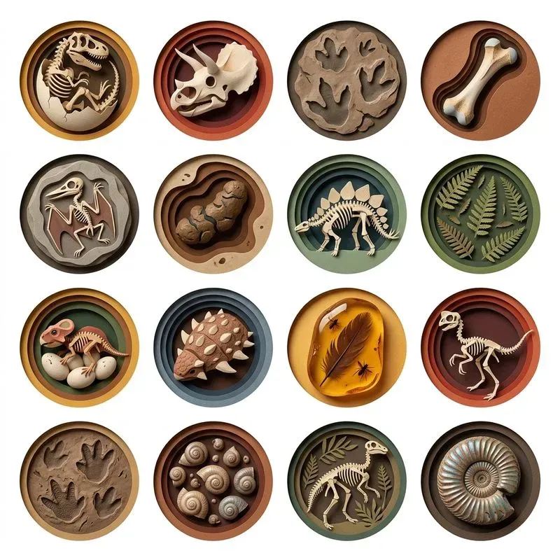 3D Paper Cut Shadowbox 16in1 Icon Packs