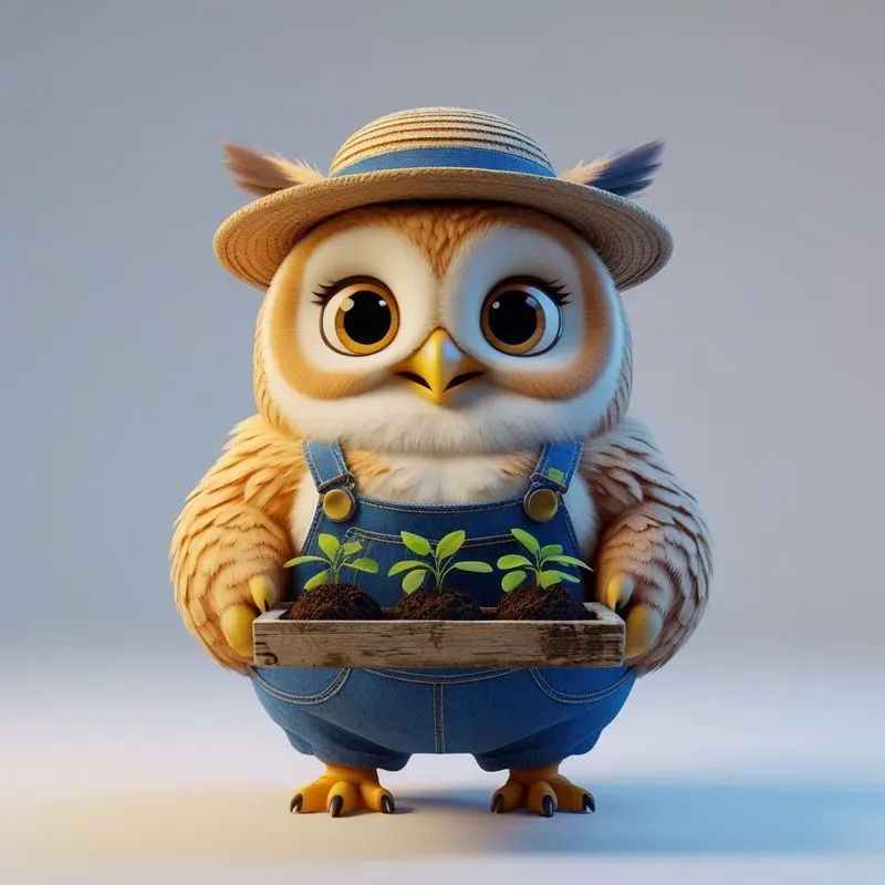 3D Cute Animals Little Gardeners