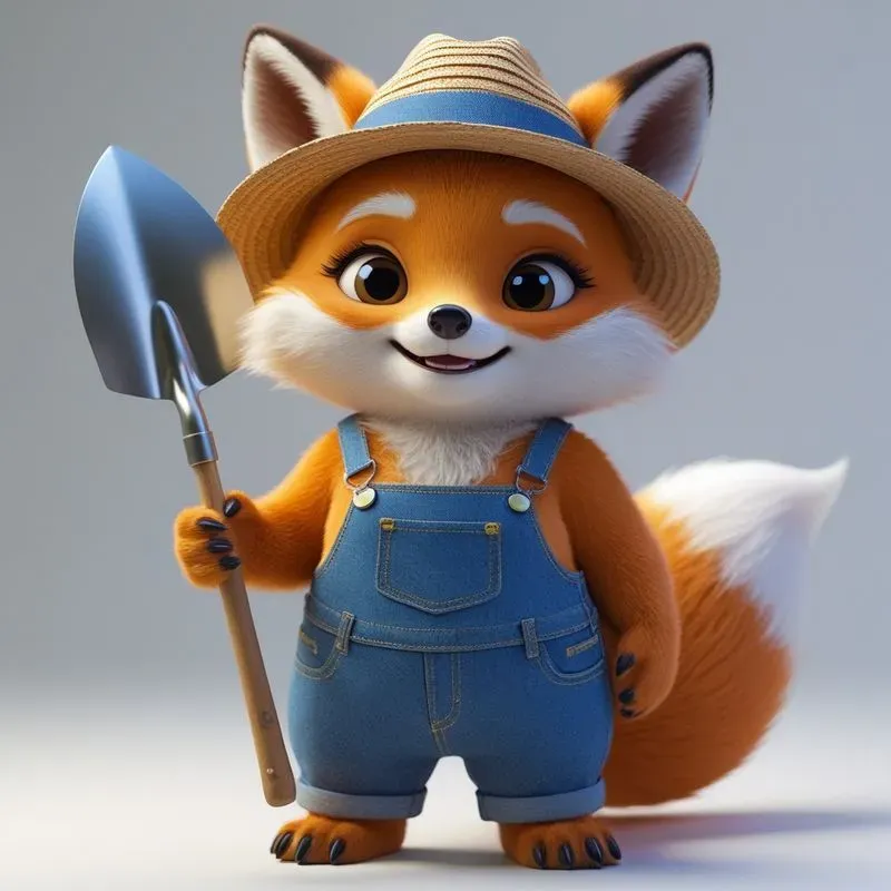 3D Cute Animals Little Gardeners