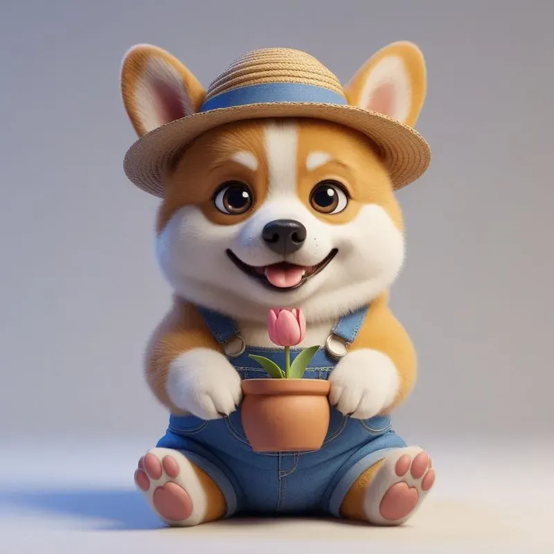 3D Cute Animals Little Gardeners