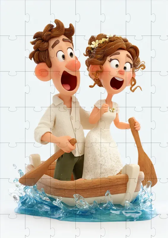 Cute Honeymoon Couple Clipart