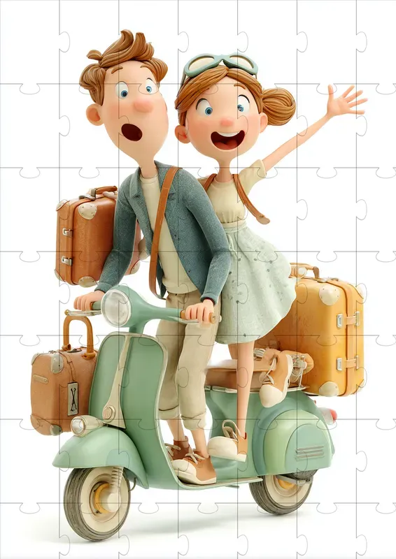 Cute Honeymoon Couple Clipart