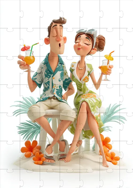 Cute Honeymoon Couple Clipart