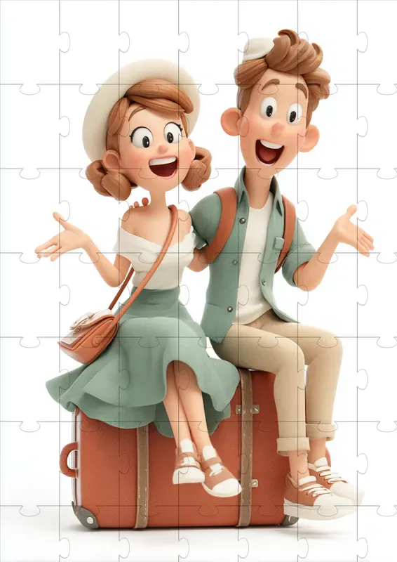 Cute Honeymoon Couple Clipart