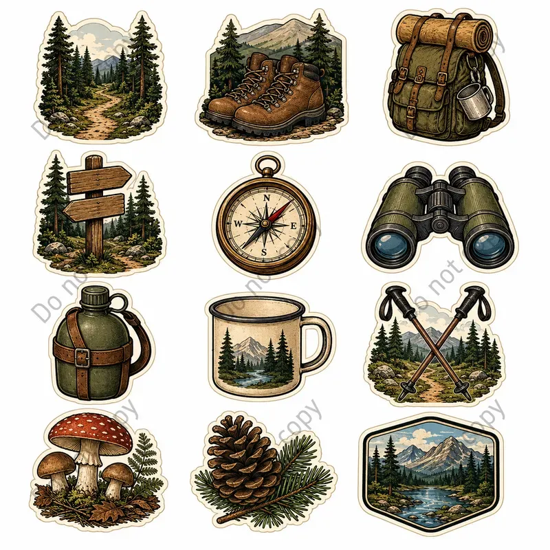 Camping Outdoors Sticker Sheets