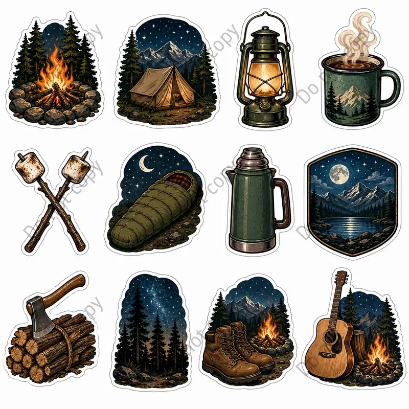 Camping Outdoors Sticker Sheets