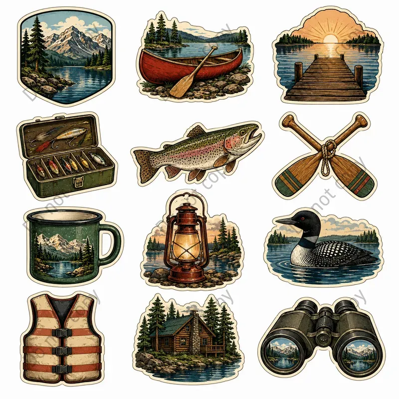 Camping Outdoors Sticker Sheets