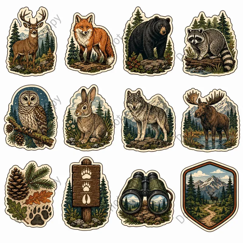 Camping Outdoors Sticker Sheets
