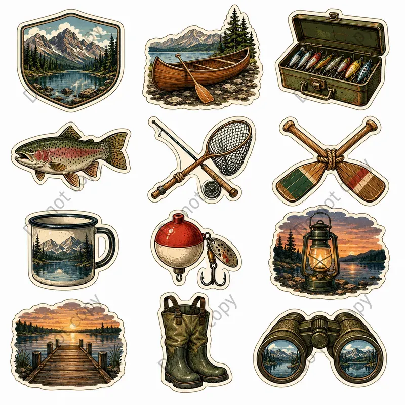 Camping Outdoors Sticker Sheets