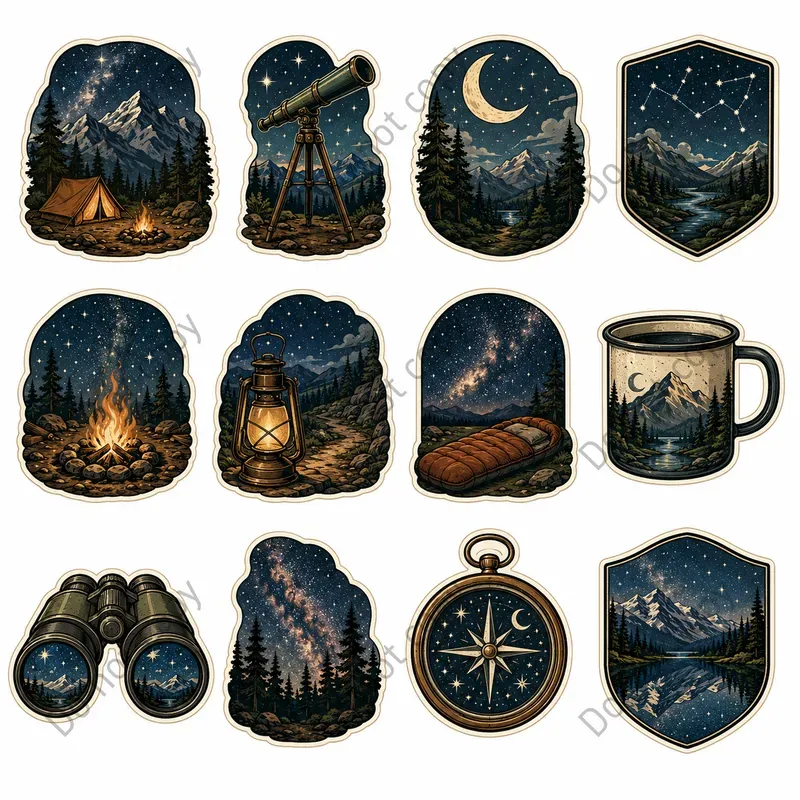 Camping Outdoors Sticker Sheets