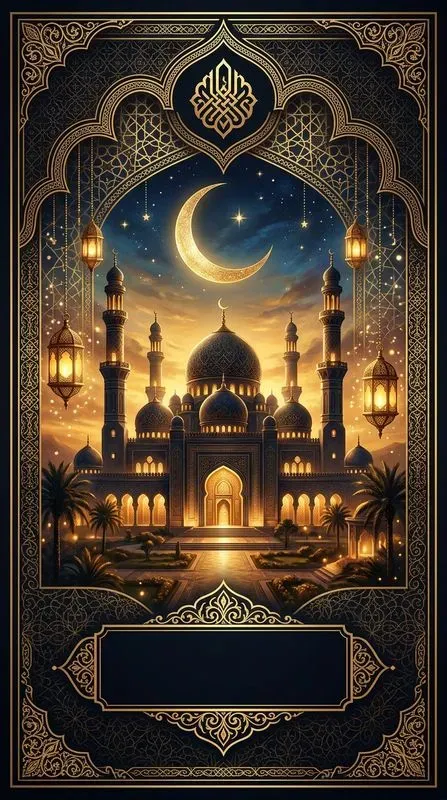 Luxury Eid Islamic Greeting Cards Gemi
