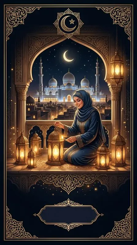 Luxury Eid Islamic Greeting Cards Gemi