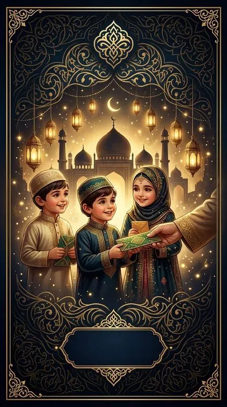 Luxury Eid Islamic Greeting Cards Gemi