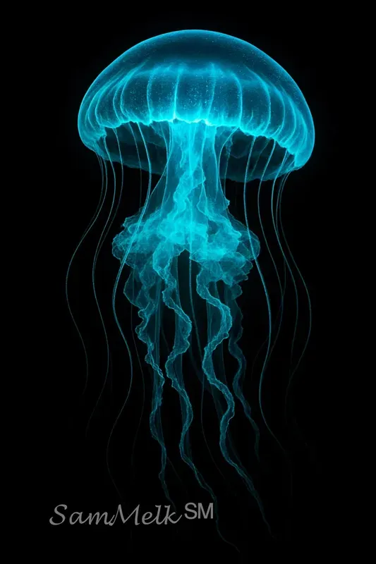 Vibrant Bioluminescence FX Art