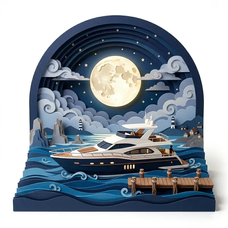 Paper Cutout Diorama Nature Sceneries