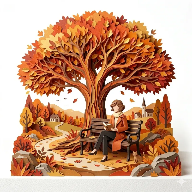 Paper Cutout Diorama Nature Sceneries