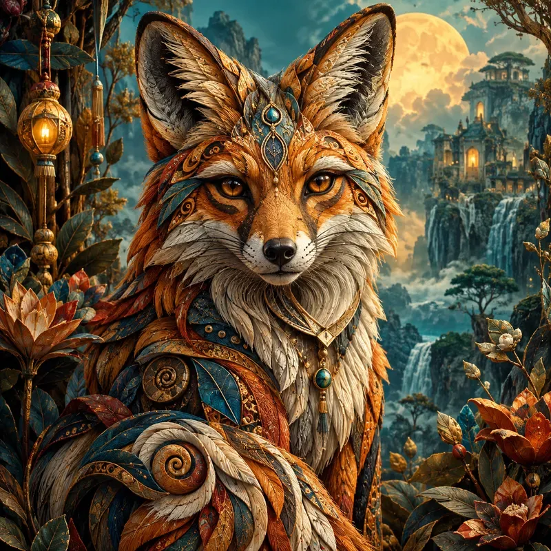Ornate Folk Surreal Portraits