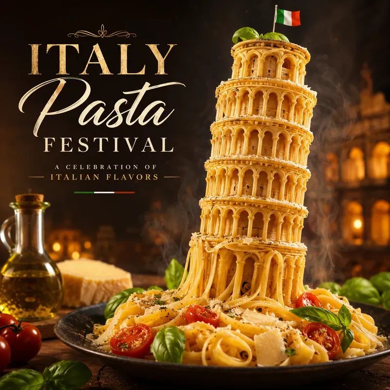 Iconic Landmark Food Festival Posters