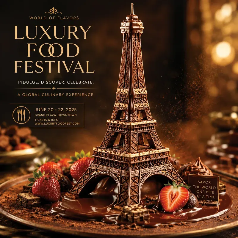 Iconic Landmark Food Festival Posters