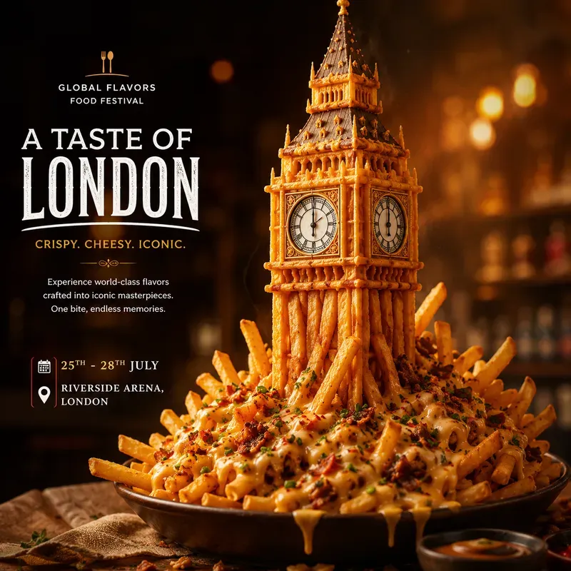 Iconic Landmark Food Festival Posters
