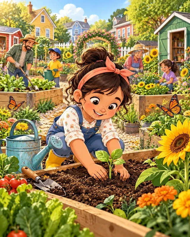Cartoon Neighborhood Story Scenes