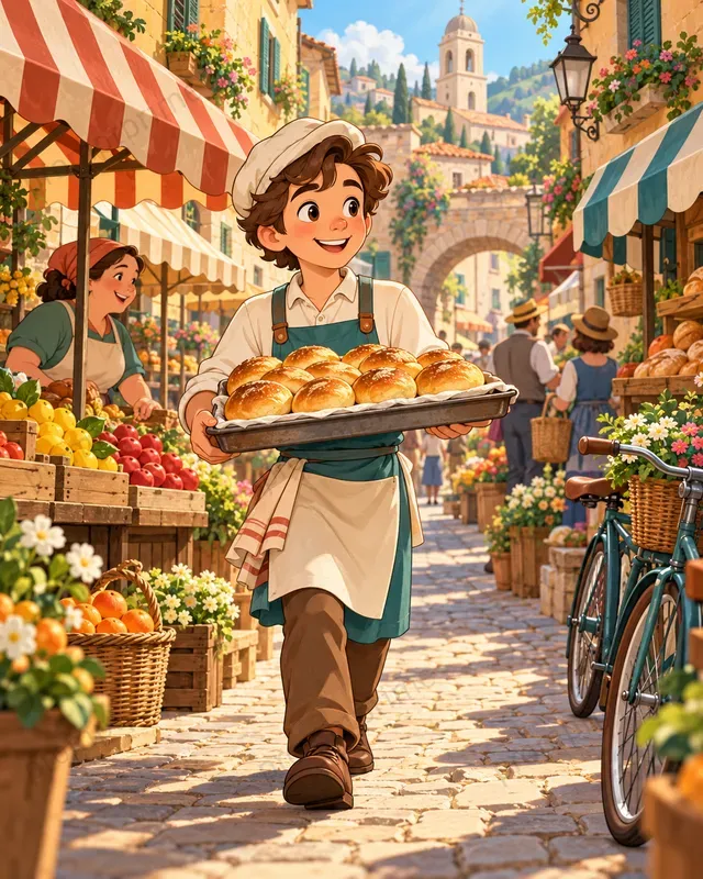 Cartoon Neighborhood Story Scenes