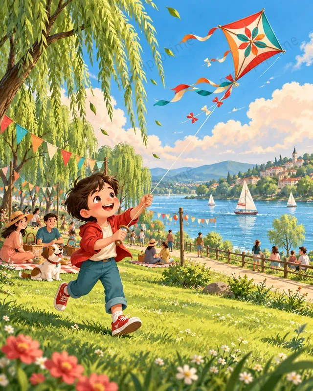 Cartoon Neighborhood Story Scenes