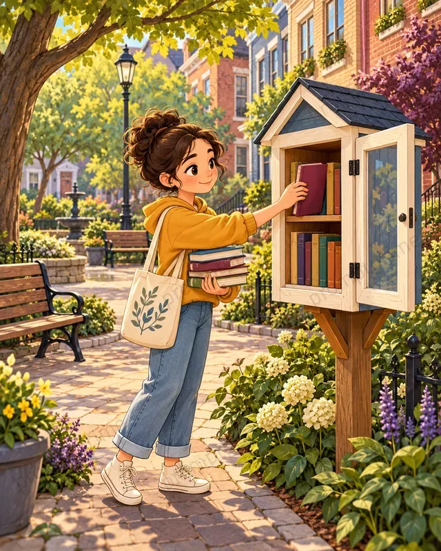 Cartoon Neighborhood Story Scenes