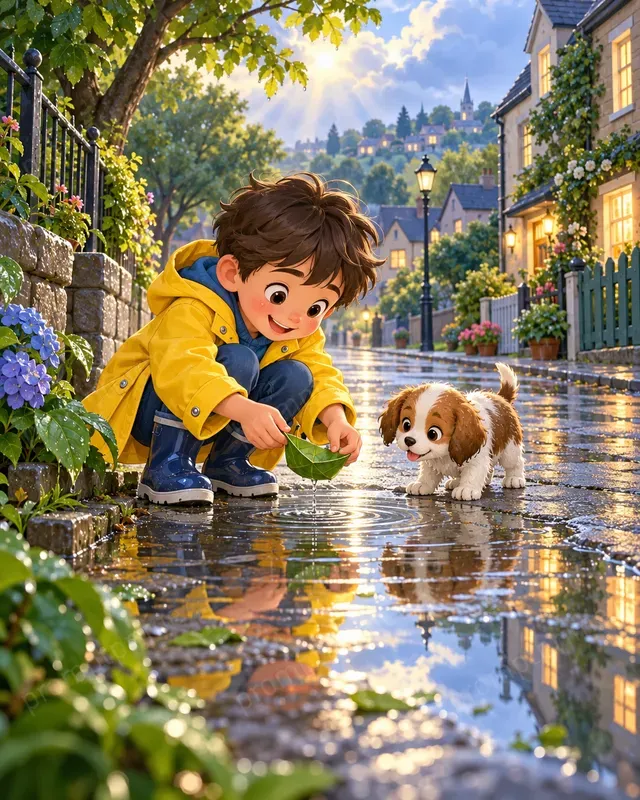 Cartoon Neighborhood Story Scenes